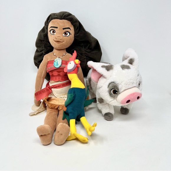Disney Toys Disney Store Moana Plush 8 Doll Stuffed Toy Pua And Hei